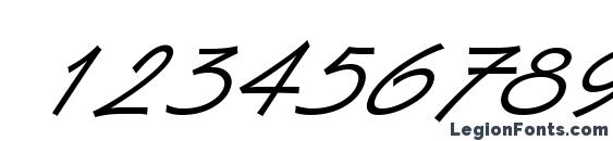 HandStroke Italic Font, Number Fonts