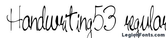 Handwriting53 regular font, free Handwriting53 regular font, preview Handwriting53 regular font