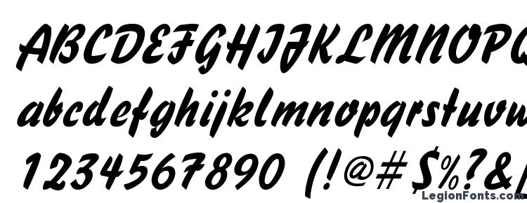 glyphs Handybrush Italic font, сharacters Handybrush Italic font, symbols Handybrush Italic font, character map Handybrush Italic font, preview Handybrush Italic font, abc Handybrush Italic font, Handybrush Italic font