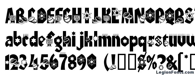 glyphs Hanukah font, сharacters Hanukah font, symbols Hanukah font, character map Hanukah font, preview Hanukah font, abc Hanukah font, Hanukah font