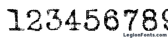 Hartin2 Regular Font, Number Fonts