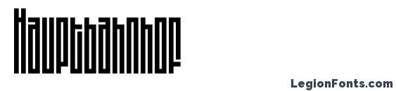 шрифт Hauptbahnhof, бесплатный шрифт Hauptbahnhof, предварительный просмотр шрифта Hauptbahnhof