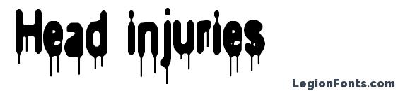Head injuries font, free Head injuries font, preview Head injuries font