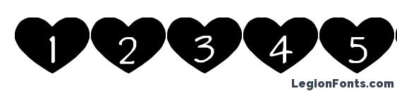 Heartattack Font, Number Fonts