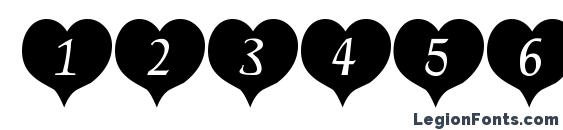 Heartblack becker Font, Number Fonts