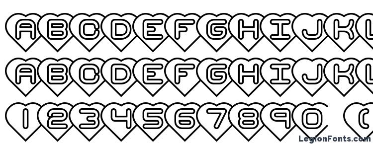 glyphs Hearts BRK font, сharacters Hearts BRK font, symbols Hearts BRK font, character map Hearts BRK font, preview Hearts BRK font, abc Hearts BRK font, Hearts BRK font