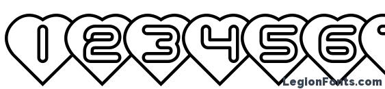 Hearts BRK Font, Number Fonts