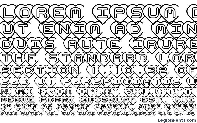 specimens Hearts BRK font, sample Hearts BRK font, an example of writing Hearts BRK font, review Hearts BRK font, preview Hearts BRK font, Hearts BRK font