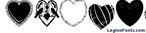 шрифт Hearts Galore, бесплатный шрифт Hearts Galore, предварительный просмотр шрифта Hearts Galore
