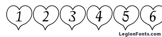 Heartwhite becker Font, Number Fonts