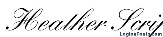 Heather Script One Font, Tattoo Fonts