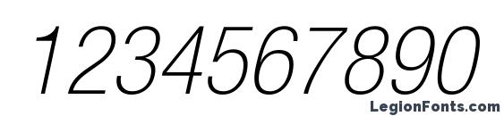 HeaveneticaCond3 ThinOblSH Font, Number Fonts