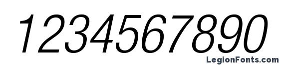 HeaveneticaCond4 LtOblSH Font, Number Fonts