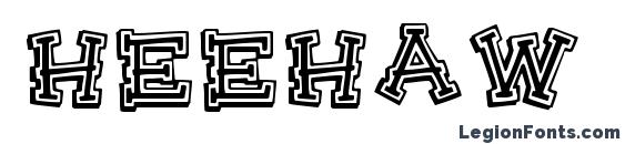 HeeHaw Regular font, free HeeHaw Regular font, preview HeeHaw Regular font
