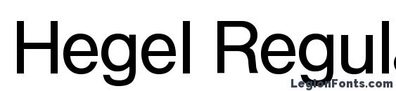 Hegel Regular Font