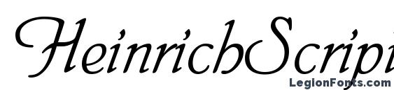 шрифт HeinrichScript, бесплатный шрифт HeinrichScript, предварительный просмотр шрифта HeinrichScript