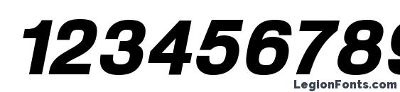 Heldustryft black italic Font, Number Fonts