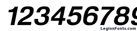 Heldustryft demi italic Font, Number Fonts