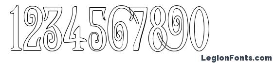 Helena Outline Font, Number Fonts