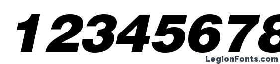 HeliosBlack Italic Font, Number Fonts