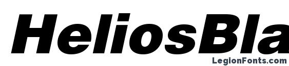 шрифт HeliosBlack Italic, бесплатный шрифт HeliosBlack Italic, предварительный просмотр шрифта HeliosBlack Italic