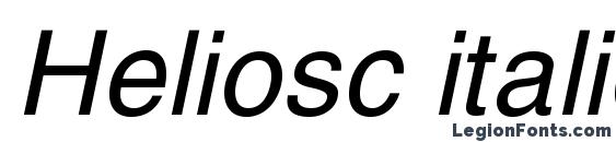 шрифт Heliosc italic, бесплатный шрифт Heliosc italic, предварительный просмотр шрифта Heliosc italic