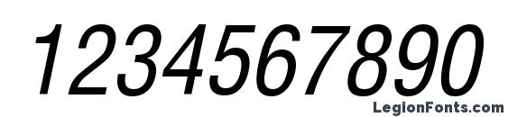 HeliosCond Italic Font, Number Fonts