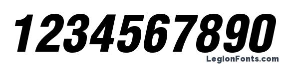 HeliosCondBlack Italic Font, Number Fonts