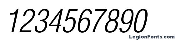 Helioscondlightc italic Font, Number Fonts