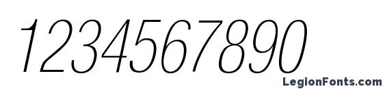 Helioscondthin italic Font, Number Fonts