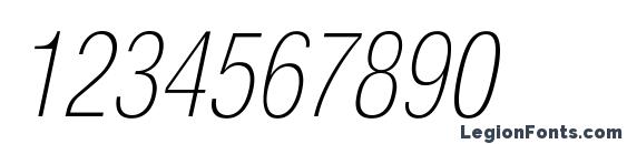Helioscondthinc italic Font, Number Fonts