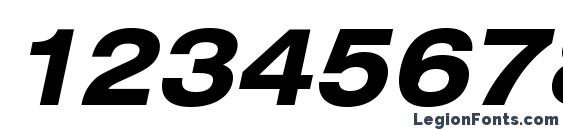 HeliosExt Bold Italic Font, Number Fonts