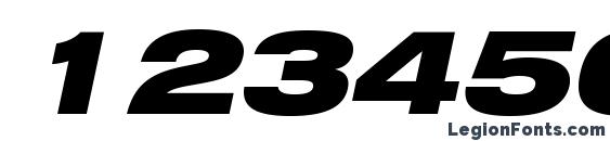 HeliosExtBlack Italic Font, Number Fonts