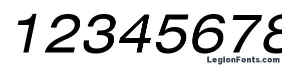 Heliosextc italic Font, Number Fonts