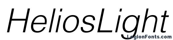 шрифт HeliosLight Italic, бесплатный шрифт HeliosLight Italic, предварительный просмотр шрифта HeliosLight Italic