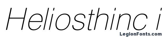 Шрифт Heliosthinc italic