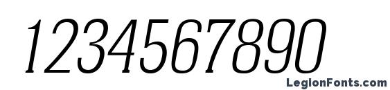 HeliumLH Italic Font, Number Fonts
