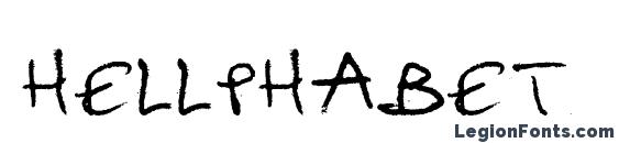 шрифт hellphabet, бесплатный шрифт hellphabet, предварительный просмотр шрифта hellphabet