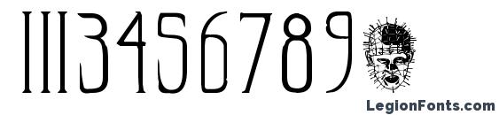 Hellraiser SC Font, Number Fonts