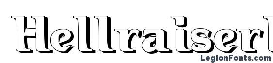 Hellraiser3 shadow font, free Hellraiser3 shadow font, preview Hellraiser3 shadow font
