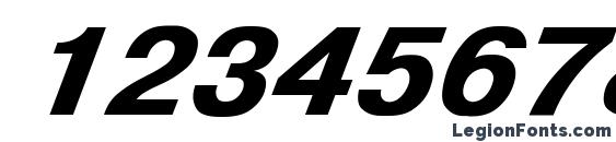 HelvDL Bold Italic Font, Number Fonts