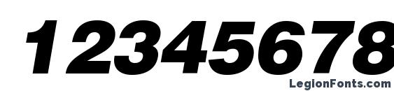 Helvetica BlackItalic Font, Number Fonts