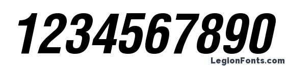 Helvetica CondensedBoldItalic Font, Number Fonts