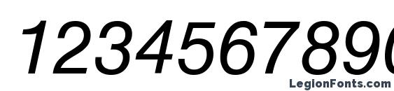 Helvetica Cyrillic Inclined Font, Number Fonts