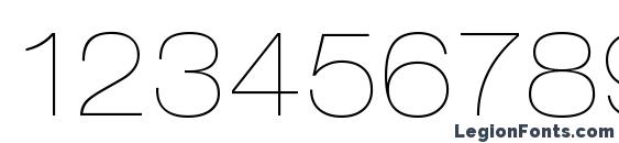 Helvetica LT 23 Ultra Light Extended Font, Number Fonts