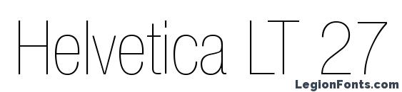 Helvetica LT 27 Ultra Light Condensed Font
