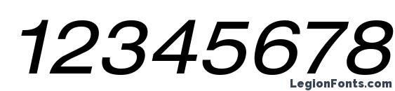 Helvetica LT 53 Extended Oblique Font, Number Fonts