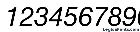 Helvetica LT 56 Italic Font, Number Fonts