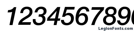 Helvetica LT 66 Medium Italic Font, Number Fonts