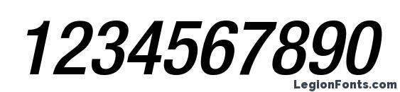 Helvetica LT 67 Medium Condensed Oblique Font, Number Fonts